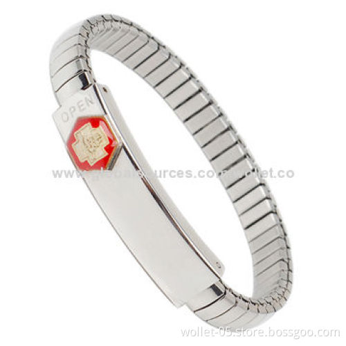 Men's Fashionable 316L Stainless Steel Elastic Bracelet with High-polished, Customized Orders Accept